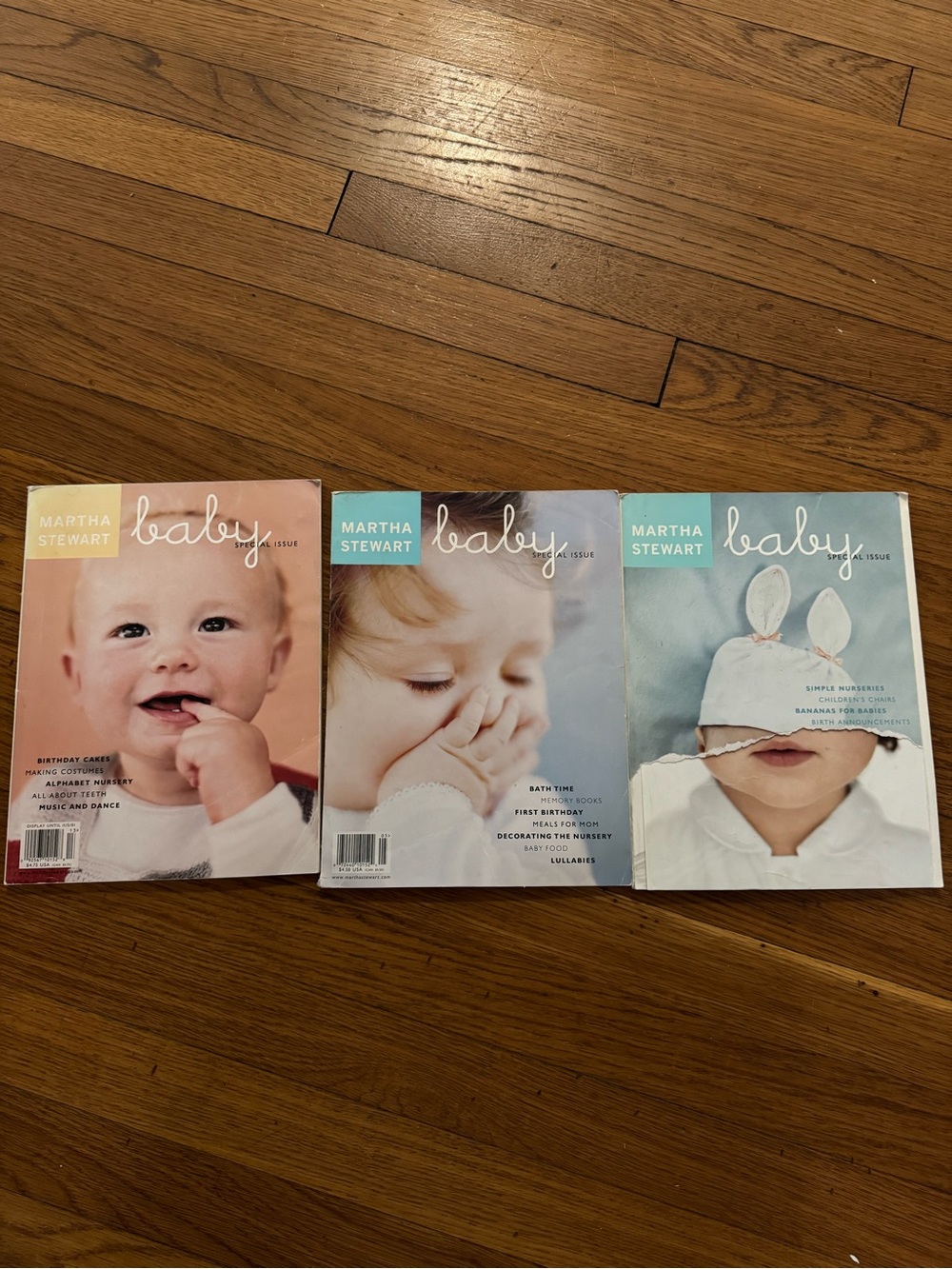 Martha Stewart Baby Magazines - Pink, Blue, White Cover Set